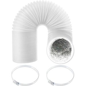 SPARES2GO Hydroponics Vent Hose 4" x 2.5m PVC Aluminium Foil Insulated Duct Outlet Pipe + SPARES2GO Hydroponics Vent Hose 4" x 2.5m PVC Aluminium Foil Insulated Duct Outlet Pipe +