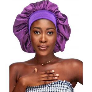 Unbranded (purple) Large Satin Bonnet Silk Bonnet Hair Wrap for Sleeping Sleep Cap with El Unbranded (purple) Large Satin Bonnet Silk Bonnet Hair Wrap for Sleeping Sleep Cap with El