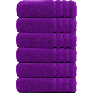 MSQ (Purple) Jumbo Bath Towels 6 Pack 100% Egyptian Cotton Super Soft Bath Sheets (7 MSQ (Purple) Jumbo Bath Towels 6 Pack 100% Egyptian Cotton Super Soft Bath Sheets (7
