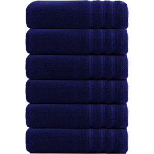 MSQ (Navy Blue) Jumbo Bath Towels 6 Pack 100% Egyptian Cotton Super Soft Bath Sheets MSQ (Navy Blue) Jumbo Bath Towels 6 Pack 100% Egyptian Cotton Super Soft Bath Sheets
