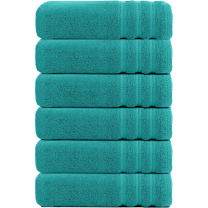 MSQ (Turquoise) Jumbo Bath Towels 6 Pack 100% Egyptian Cotton Super Soft Bath Sheets MSQ (Turquoise) Jumbo Bath Towels 6 Pack 100% Egyptian Cotton Super Soft Bath Sheets