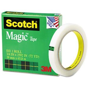 3M Magic Office Tape 3/4'' x 72 Yards 3'' Core Clear 3M Magic Office Tape 3/4'' x 72 Yards 3'' Core Clear