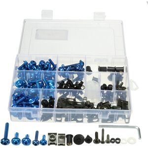 GreenZech (Blue) 251pcs Fairing Bolt Kit Motorcycle Sportbike Body Fasteners Clip Screws S GreenZech (Blue) 251pcs Fairing Bolt Kit Motorcycle Sportbike Body Fasteners Clip Screws S