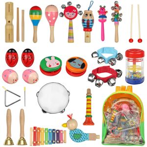 GreenZech 24PCS Musical Percussion Instrument Set,Toddler Musical Education Instruments To GreenZech 24PCS Musical Percussion Instrument Set,Toddler Musical Education Instruments To