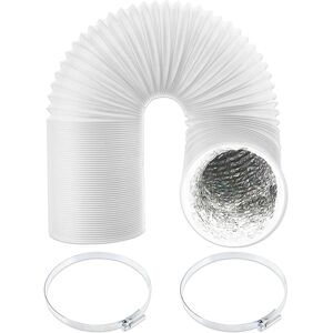 SPARES2GO Universal Air Con Vent Hose 6" x 2.5m PVC Aluminium Foil Insulated Portable Air SPARES2GO Universal Air Con Vent Hose 6" x 2.5m PVC Aluminium Foil Insulated Portable Air