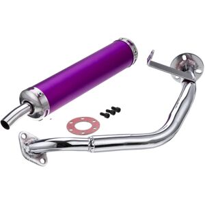 GreenZech (Purple) 22MM Inlet Round Bent Outlet Exhaust Muffler Tip End Tail Pipe with Fro GreenZech (Purple) 22MM Inlet Round Bent Outlet Exhaust Muffler Tip End Tail Pipe with Fro