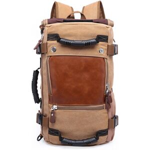 GreenZech (Khaki) Large Capacity Khaki Function Travel Canvas Backpack Male Waterproof Com GreenZech (Khaki) Large Capacity Khaki Function Travel Canvas Backpack Male Waterproof Com