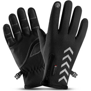 GreenZech (Black, S) Winter Warm Touch Screen Full Finger Gloves Reflective Strip Windproo GreenZech (Black, S) Winter Warm Touch Screen Full Finger Gloves Reflective Strip Windproo