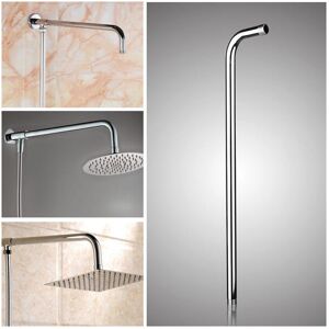 GreenZech 50x10cm Stainless Steel Silver Shower Head Bracket Wall Mounted Tube Bathroom Ac GreenZech 50x10cm Stainless Steel Silver Shower Head Bracket Wall Mounted Tube Bathroom Ac