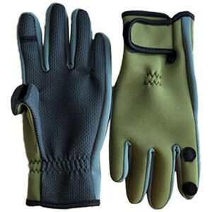 GreenZech (Green, L) Winter Fishing Men Gloves Waterproof Three Finger Cut Anti-slip Fly C GreenZech (Green, L) Winter Fishing Men Gloves Waterproof Three Finger Cut Anti-slip Fly C