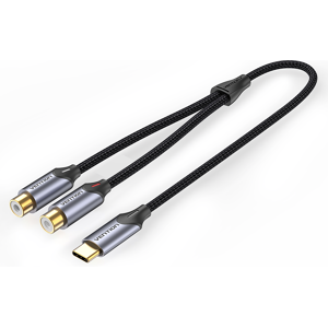 GreenZech (1M) USB-C Male to 2-Female RCA Cable 0.5/1/1.5m Gold-plated Hi-Fi Sound Audio C GreenZech (1M) USB-C Male to 2-Female RCA Cable 0.5/1/1.5m Gold-plated Hi-Fi Sound Audio C