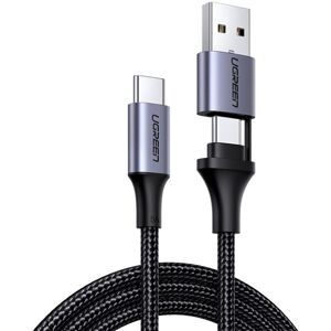 GreenZech 2-In-1 PD 100W Fast Charing Cable Type-C to USB 2.0 / Type-C Data Cable 5A 480Mb GreenZech 2-In-1 PD 100W Fast Charing Cable Type-C to USB 2.0 / Type-C Data Cable 5A 480Mb