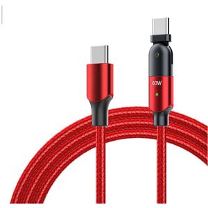 GreenZech (Red 100W, 2m) 60W/100W Type-C Charging Cable C to C PP Braided Wire Support PD GreenZech (Red 100W, 2m) 60W/100W Type-C Charging Cable C to C PP Braided Wire Support PD