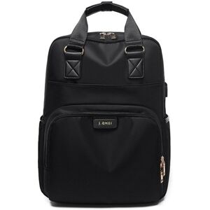 GreenZech (Black, 15.6 Inch) Laptop Bag Canvas Backpack Handbag Campus Scholbag Multi Func GreenZech (Black, 15.6 Inch) Laptop Bag Canvas Backpack Handbag Campus Scholbag Multi Func