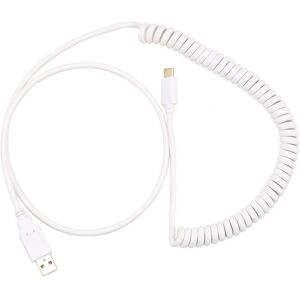 GreenZech (White) Spiral Telephone Line Mechanical Keyboard Data Cable USB Type-C Interfac GreenZech (White) Spiral Telephone Line Mechanical Keyboard Data Cable USB Type-C Interfac