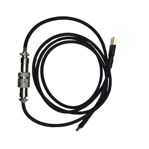 GreenZech (Black) Aviation Plug Mechanical Keyboard Data Cable Connector GH60 96 Mini USB GreenZech (Black) Aviation Plug Mechanical Keyboard Data Cable Connector GH60 96 Mini USB