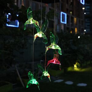 GreenZech (Hummingbird) Solar Powered LED Wind Chime Light Color Changing Garden Lamp Outd GreenZech (Hummingbird) Solar Powered LED Wind Chime Light Color Changing Garden Lamp Outd