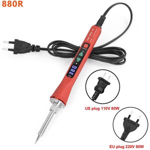 GreenZech (880R, US Plug) 110V/220V 80W LED Digital Electric Soldering Iron with 5PC Weldi GreenZech (880R, US Plug) 110V/220V 80W LED Digital Electric Soldering Iron with 5PC Weldi