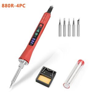 GreenZech (880R-4PC, US Plug) 110V/220V 80W LED Digital Electric Soldering Iron with 5PC W GreenZech (880R-4PC, US Plug) 110V/220V 80W LED Digital Electric Soldering Iron with 5PC W