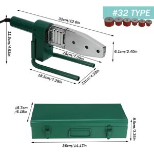 GreenZech (32 Type) 220V 4 Slots Electric Pipe Welding Machine Heating Tool Head Set For P GreenZech (32 Type) 220V 4 Slots Electric Pipe Welding Machine Heating Tool Head Set For P