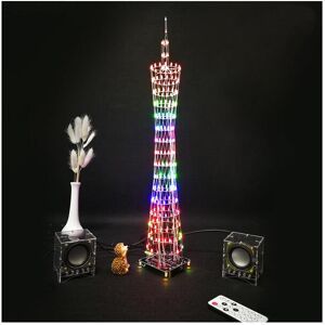 GreenZech (Green) DIY Bluetooth Canton Tower LED Light Cube Kit Remote Control Music Spect GreenZech (Green) DIY Bluetooth Canton Tower LED Light Cube Kit Remote Control Music Spect