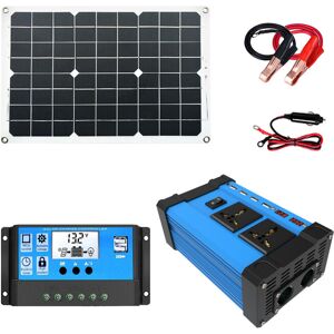 GreenZech (12V to 220V) Solar Power System Set 18W Solar Panel 300W Power Inverter 30A Con GreenZech (12V to 220V) Solar Power System Set 18W Solar Panel 300W Power Inverter 30A Con