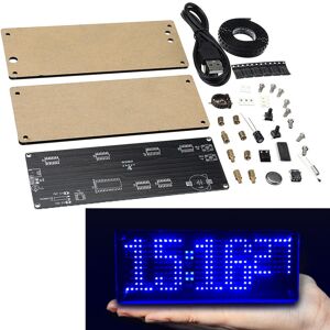 GreenZech (Blue) SMD LED Dot Matrix Digital Clock Production Kit Electronic DIY Clock Kit GreenZech (Blue) SMD LED Dot Matrix Digital Clock Production Kit Electronic DIY Clock Kit