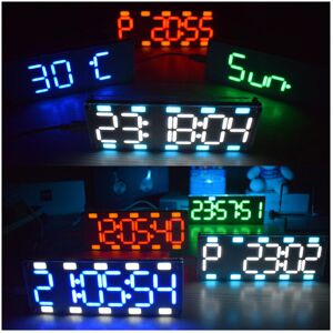 GreenZech (White) DIY 6 Digit LED Large Screen Two-Color Digital Tube Desktop Clock Kit To GreenZech (White) DIY 6 Digit LED Large Screen Two-Color Digital Tube Desktop Clock Kit To