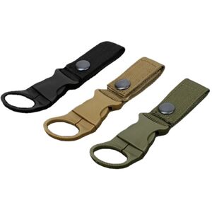 GreenZech (Black) Outdoor military Nylon Webbing Buckle Hook Water Bottle Holder Clip EDC GreenZech (Black) Outdoor military Nylon Webbing Buckle Hook Water Bottle Holder Clip EDC