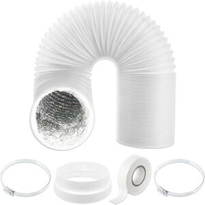 SPARES2GO Universal Cooker Hood Extractor Vent Hose PVC Aluminium Foil Insulated Duct Outl SPARES2GO Universal Cooker Hood Extractor Vent Hose PVC Aluminium Foil Insulated Duct Outl