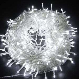 SHATCHI 300 Cool White LEDs Multifunction Timer Clear Cable Outdoor String Fairy Lights SHATCHI 300 Cool White LEDs Multifunction Timer Clear Cable Outdoor String Fairy Lights