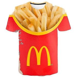 Unbranded (M, B) French Fries 3d Printed T Shirt Men Women Funny Tee Tshirt Oversize Stree Unbranded (M, B) French Fries 3d Printed T Shirt Men Women Funny Tee Tshirt Oversize Stree