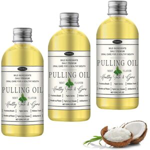 Unbranded (3pcs) Coconut Pulling Oil, Pure Organic Coconut Oil Pulling 4 Oz Mint Flavor, P Unbranded (3pcs) Coconut Pulling Oil, Pure Organic Coconut Oil Pulling 4 Oz Mint Flavor, P