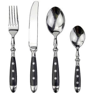 Unbranded (3152 black) Classic Elegant Resin Rivets Handle Style Stainless Steel Western C Unbranded (3152 black) Classic Elegant Resin Rivets Handle Style Stainless Steel Western C