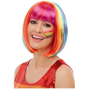 Smiffys Womens/Ladies Rainbow Bob Wig Smiffys Womens/Ladies Rainbow Bob Wig