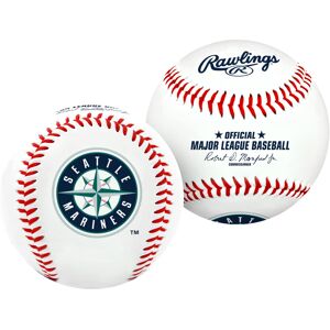 Rawlings MLB Seattle Mariners Team Logo Baseball Official White Rawlings MLB Seattle Mariners Team Logo Baseball Official White