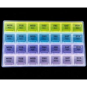 Unbranded Tablet Pill Box Holder Medicine Storage Organizer 1PCS 4 Row 28 Squares Weekly Unbranded Tablet Pill Box Holder Medicine Storage Organizer 1PCS 4 Row 28 Squares Weekly