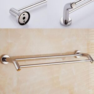 Unbranded (50cm) Wall Mounted Double Towel Rack Hotel Rail Stainless Steel Bathroom 40/50/ Unbranded (50cm) Wall Mounted Double Towel Rack Hotel Rail Stainless Steel Bathroom 40/50/