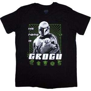 (S, Black) Star Wars The Mandalorian Unisex Adult His Name Is Grogu T-Shirt (S, Black) Star Wars The Mandalorian Unisex Adult His Name Is Grogu T-Shirt