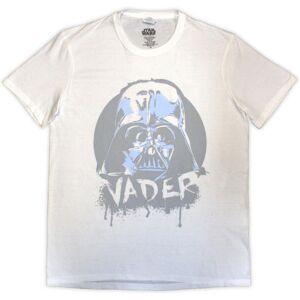 (S, White) Star Wars Unisex Adult Darth Vader Spray Paint T-Shirt (S, White) Star Wars Unisex Adult Darth Vader Spray Paint T-Shirt