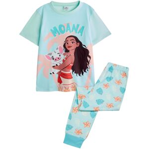 Disney (7-8 Years, Blue) Moana Girls Short-Sleeved Long Pyjama Set Disney (7-8 Years, Blue) Moana Girls Short-Sleeved Long Pyjama Set