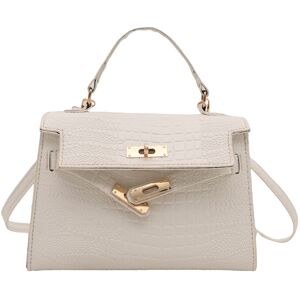 Unbranded (White) Practical Elegant And Crocodile Texture Kelly Bag For Women Available In Unbranded (White) Practical Elegant And Crocodile Texture Kelly Bag For Women Available In