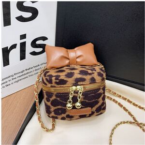 Unbranded (Brown Bow) Contemporary Leopard Print Childrens Shoulder Bag With Elegant Bow C Unbranded (Brown Bow) Contemporary Leopard Print Childrens Shoulder Bag With Elegant Bow C