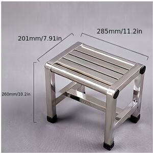 BGHONE (Stainless steel bathroom stool (28.45*25.91*20.07 cm)) 1pc Stainless Steel Squa BGHONE (Stainless steel bathroom stool (28.45*25.91*20.07 cm)) 1pc Stainless Steel Squa