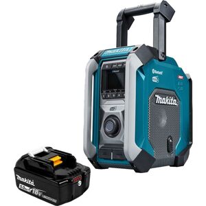 Makita MR007GZ Digital Site Radio DAB + Bluetooth USB Charger 18V + 5AH Battery Makita MR007GZ Digital Site Radio DAB + Bluetooth USB Charger 18V + 5AH Battery