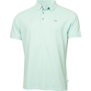 (L, Aqua Sport) Calvin Klein Mens 2025 Campus 3 Button Ribbed Collar Golf Polo S (L, Aqua Sport) Calvin Klein Mens 2025 Campus 3 Button Ribbed Collar Golf Polo S