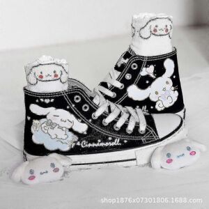 Unbranded (38, B) Kawaii Cinnamoroll Sanrioed Shoes Cartoon Cute Canvas Shoes High Top Can Unbranded (38, B) Kawaii Cinnamoroll Sanrioed Shoes Cartoon Cute Canvas Shoes High Top Can
