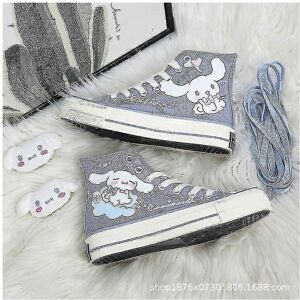 Unbranded (37, A) Kawaii Cinnamoroll Sanrioed Shoes Cartoon Cute Canvas Shoes High Top Can Unbranded (37, A) Kawaii Cinnamoroll Sanrioed Shoes Cartoon Cute Canvas Shoes High Top Can