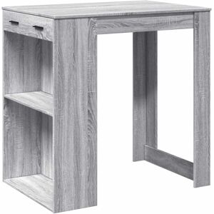vidaXL Bar Table Kitchen Pub Table Bistro Table Grey Sonoma Engineered Wood vidaXL Bar Table Kitchen Pub Table Bistro Table Grey Sonoma Engineered Wood