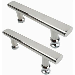 LIFEASY 2x Stainless Steel Shower Door Handle Chrome 145mm Door Handle for Bathroom Kitc LIFEASY 2x Stainless Steel Shower Door Handle Chrome 145mm Door Handle for Bathroom Kitc